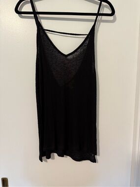 Express Black Sheer Knit Tank Top